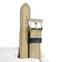 パネライ PANERAI 純正 ルミノール用 クロコバンド ネイビー クロコダイル チタン 腕時計パーツ 替え ベルト ストラップ 純正Ti製尾錠付き 予備 交換 24ｍｍ ネイビー 紺