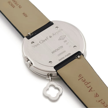 腕時計 ヴァンクリーフアーペル Van Cleef & Arpels チャーム ウォッチ VCARM95200 クオーツ レディース K18WG無垢 純正ダイヤ ギヨシェ