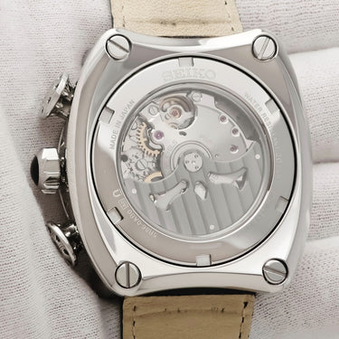 腕時計 セイコー SEIKO ガランテ クロノグラフ SBLA049 5R86-0AB0 自動巻き メンズ ブラック 黒 デイト ローマン バー スモセコ