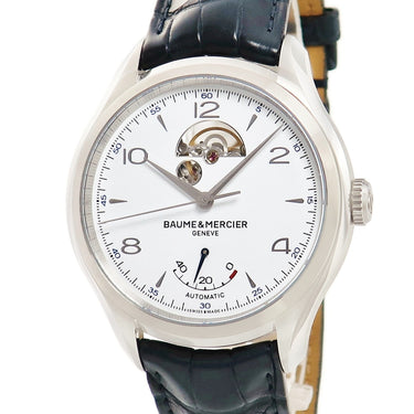 腕時計 ボーム&メルシエ BAUME&MERCIER クリフトン オープンバランス MOA10448 自動巻き メンズ ホワイト パワーリザーブインジケーター
