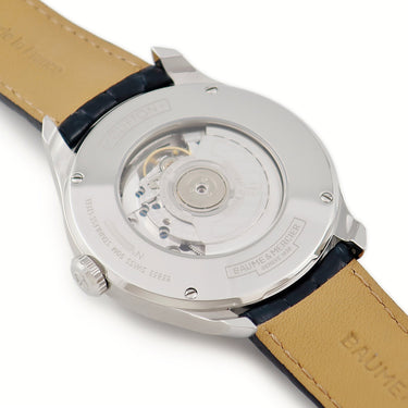 腕時計 ボーム&メルシエ BAUME&MERCIER クリフトン オープンバランス MOA10448 自動巻き メンズ ホワイト パワーリザーブインジケーター