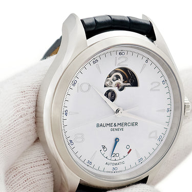 腕時計 ボーム&メルシエ BAUME&MERCIER クリフトン オープンバランス MOA10448 自動巻き メンズ ホワイト パワーリザーブインジケーター
