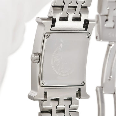 腕時計 エルメス HERMES Hウォッチ HH1.210.461 クオーツ レディース H型 ギヨシェ アラビア スクエア 2針 シンプル SS クォーツ