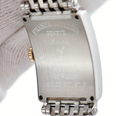 腕時計 フランクミュラー FRANCK MULLER ロングアイランド レリーフ 902QZRELSTG クオーツ レディース K18PG×SS コンビ 角型 ビザン数字