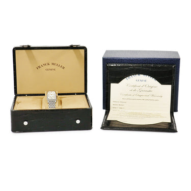 腕時計 フランクミュラー FRANCK MULLER ロングアイランド レリーフ 902QZRELSTG クオーツ レディース K18PG×SS コンビ 角型 ビザン数字