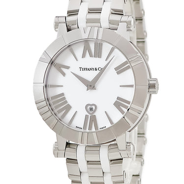 腕時計 ティファニー Tiffany & Co アトラス Z1301.11.11A20A00A クオーツ メンズ レディース ホワイト ローマン バー コンビ デイト