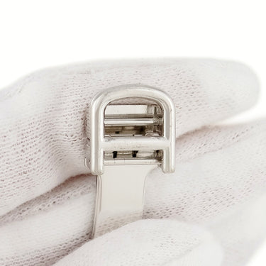 カルティエ Cartier 純正 ホワイトゴールド K18WG 腕時計パーツ 10mm幅対応 フォールディング Dバックル パーツ 替え 交換 予備 K18WG無垢 750 シルバー 銀