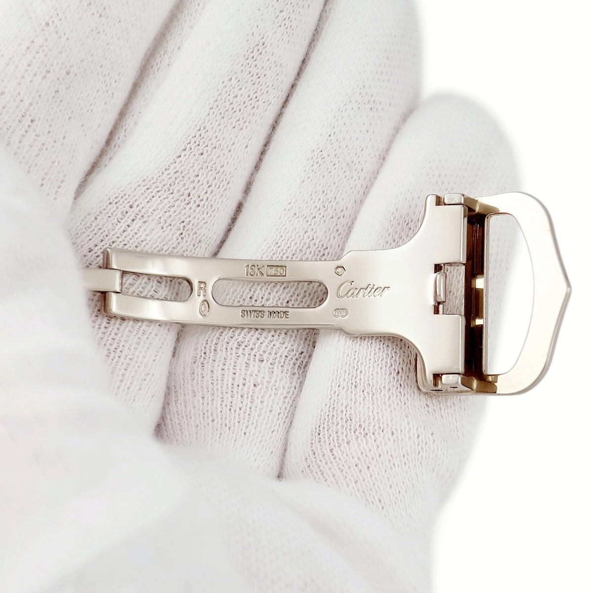 カルティエ Cartier 純正 シルバー K18WG 腕時計パーツ 18mm幅 カルティエ Cartier 純正 シルバー K18WG 腕時計パーツ 18mm幅