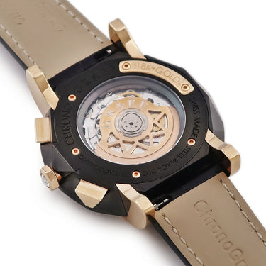 腕時計 グラフ GRAFF クロノグラフ CG42DLCGG 自動巻き メンズ 純正エメラルド ダイヤ K18RG×黒DLC加工 アラビア 多角形 限定