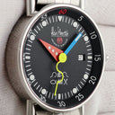 腕時計 アランシルベスタイン ALAIN SILBERSTEIN クラブ スポーツ KLS11 自動巻き メンズ OH済 ブラック 黒 デイト シースルーバック 限定