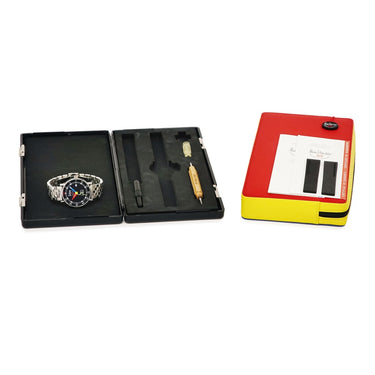 腕時計 アランシルベスタイン ALAIN SILBERSTEIN クラブ スポーツ KLS11 自動巻き メンズ OH済 ブラック 黒 デイト シースルーバック 限定