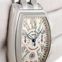 腕時計 フランクミュラー FRANCK MULLER コンキスタドール クロノグラフ 8005CC 自動巻き メンズ ギヨシェ デイト ビザン数字 青針