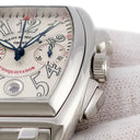 腕時計 フランクミュラー FRANCK MULLER コンキスタドール クロノグラフ 8005CC 自動巻き メンズ ギヨシェ デイト ビザン数字 青針