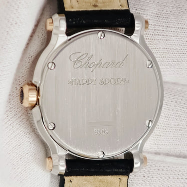 腕時計 ショパール CHOPARD ハッピースポーツ ミニ マーク2 30mm 278509-6001 クオーツ レディース K18RG×SS コンビ 純正ダイヤ