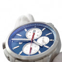 腕時計 モーリスラクロア Maurice Lacroix ポントス クロノグラフ PT6388-SS002-430-1 自動巻き メンズ OH済 ブルー デイト スモールセコンド