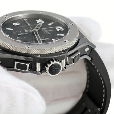 腕時計 ウブロ HUBLOT ビッグバン アイスバン 301.CT.130.RX 自動巻き メンズ クロノグラフ デイト スモールセコンド ブラック