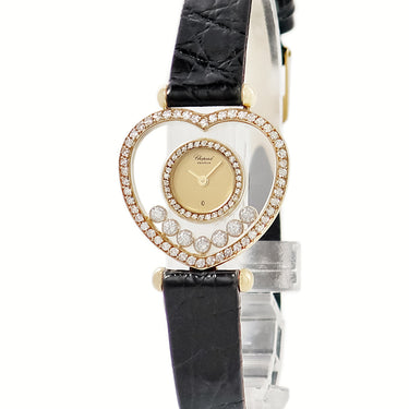 腕時計 ショパール CHOPARD ハッピーダイヤモンド ハート 20/4516 クオーツ レディース K18YG無垢 純正ダイヤ イエローゴールド