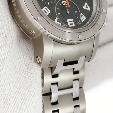 腕時計 エルメス HERMES クリッパー クロノグラフ メカニックダイバーズ CP2.941 自動巻き メンズ オレンジ針 アラビア