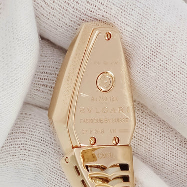 腕時計 ブルガリ BVLGARI セルペンティ 101790 SPP26G クオーツ レディース 純正ダイヤ K18RG×オニキス シングル ツートンカラー