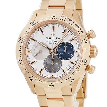 腕時計 ゼニス ZENITH クロノマスタースポーツ エルプリメロ 18.3101.3600/69.M3100 自動巻き メンズ K18RG無垢 ローズゴールド