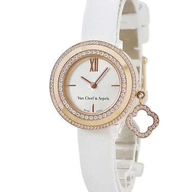 腕時計 ヴァンクリーフアーペル Van Cleef & Arpels チャーム ミニ VCAR029800 クオーツ レディース K18PG無垢 純正ダイヤ アルハンブラ