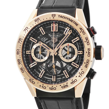 腕時計 タグホイヤー TAG Heuer カレラ キャリバーホイヤー02 クロノ CBG2A51.FC6450 自動巻き メンズ K18RG×SS コンビ ブラックPVD