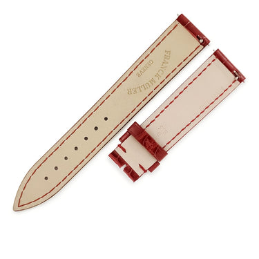 フランクミュラー FRANCK MULLER 純正 トノウカーベックス 2850 2852用 クロコバンド ワインレッド クロコダイル 腕時計パーツ 新品同様 ベルト 17mm ワインレッド 赤