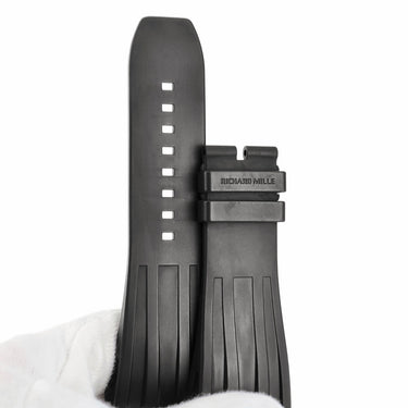 リシャール・ミル RICHARD MILLE 純正 RM032用 ラバーバンド ブラック ラバー 腕時計パーツ 替え ベルト ストラップ 予備 スペア 交換 部品 パーツ 32mm ブラック 黒