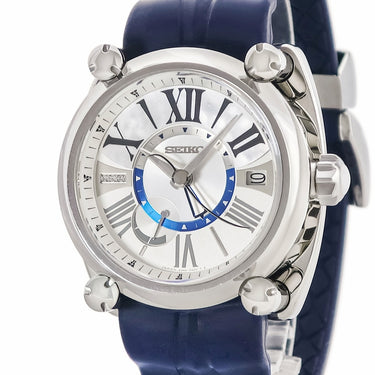 腕時計 セイコー SEIKO ガランテ SBLA111 5R66-0BK0 自動巻き メンズ 純正ダイヤ シェル デイト GMT パワーリザーブ表示 ホワイト