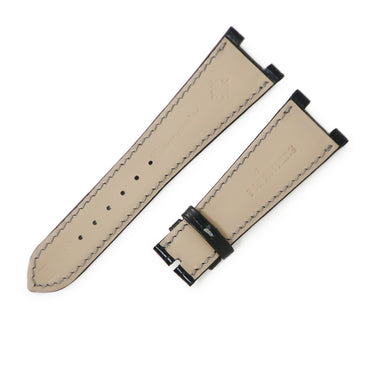 パテックフィリップ PATEK PHILIPPE 純正 ノーチラス用 クロコベルト ブラック クロコダイル 腕時計パーツ 未使用 替え バンド ストラップ 予備 スペア 25ｍｍ ブラック 黒