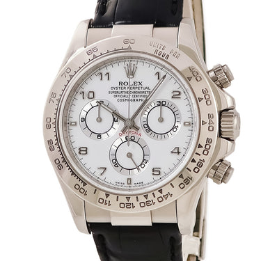 腕時計 ロレックス ROLEX コスモグラフ デイトナ 116519 K番 自動巻き メンズ OH済 K番 K18WG無垢 ホワイト クロノグラフ タキメーター