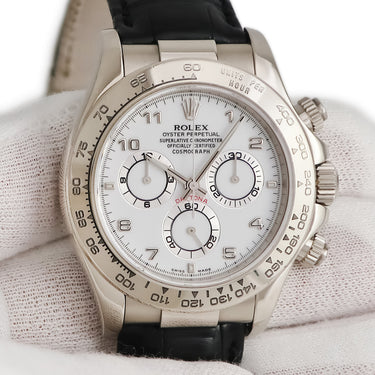 腕時計 ロレックス ROLEX コスモグラフ デイトナ 116519 K番 自動巻き メンズ OH済 K番 K18WG無垢 ホワイト クロノグラフ タキメーター