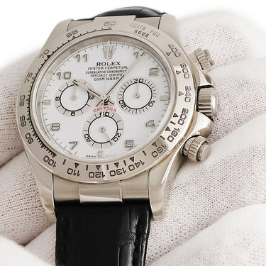 腕時計 ロレックス ROLEX コスモグラフ デイトナ 116519 K番 自動巻き メンズ OH済 K番 K18WG無垢 ホワイト クロノグラフ タキメーター