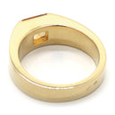 カルティエ Cartier タンクリング オレンジXイエローゴールド K18YG シトリン #50(JP10) リング 指輪 黄 750 18金 18K 9.5号