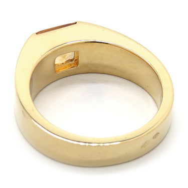 カルティエ Cartier タンクリング オレンジXイエローゴールド K18YG シトリン #50(JP10) リング 指輪 黄 750 18金 18K 9.5号