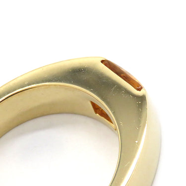 カルティエ Cartier タンクリング オレンジXイエローゴールド K18YG シトリン #50(JP10) リング 指輪 黄 750 18金 18K 9.5号