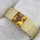 カルティエ Cartier タンクリング オレンジXイエローゴールド K18YG シトリン #50(JP10) リング 指輪 黄 750 18金 18K 9.5号