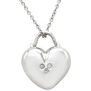 ティファニー Tiffany & Co センチメンタル ハート ドット 3Pダイヤモンド ペンダント ホワイトゴールド K18WG ダイヤモンド ネックレス K18WG ホワイトゴールド
