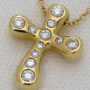 ティファニー Tiffany & Co ドッツクロス ダイヤ イエローゴールド K18YG ネックレス エルサ ペレッティ