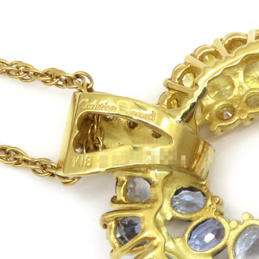 クリスチャン バーナード Christian Bernard サファイア ダイヤモンド イエローゴールド K18YG サファイア ダイヤモンド ネックレス クリスチャン ベルナール