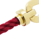 フレッド FRED フォース10 LM   レッドXイエローゴールド K18YG ステンレスケーブル GP #16 ブレスレット 赤
