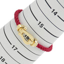 フレッド FRED フォース10 LM   レッドXイエローゴールド K18YG ステンレスケーブル GP #16 ブレスレット 赤