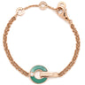 ブルガリ BVLGARI オープンワーク ブレスレット 357564 グリーンXローズゴールド K18PG ダイヤモンド マラカイト SM ブレスレット ピンクゴールド 750PG RG 1Pダイヤ