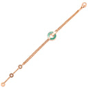 ブルガリ BVLGARI オープンワーク ブレスレット 357564 グリーンXローズゴールド K18PG ダイヤモンド マラカイト SM ブレスレット ピンクゴールド 750PG RG 1Pダイヤ