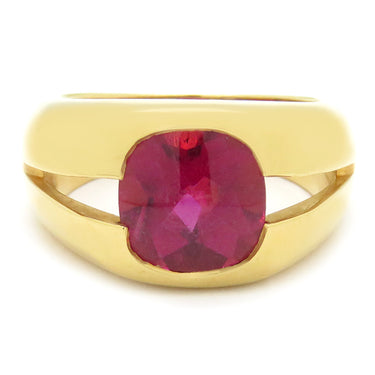 ティファニー Tiffany & Co 色石リング イエローゴールド K18YG リング 指輪 ピンク 9号