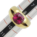 ティファニー Tiffany & Co 色石リング イエローゴールド K18YG リング 指輪 ピンク 9号