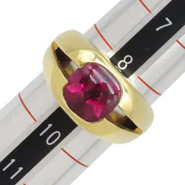 ティファニー Tiffany & Co 色石リング イエローゴールド K18YG リング 指輪 ピンク 9号