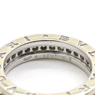 ブルガリ BVLGARI ビーゼロワン B-zero1 ダイヤリング ホワイトゴールド K18WG #52(JP12) リング 指輪 750WG 18金 12号