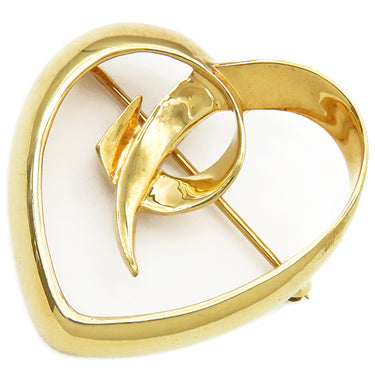 ティファニー Tiffany & Co オープンハート イエローゴールド K18YG ブローチ 750YG