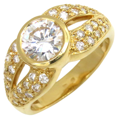 ブシュロン BOUCHERON ダイヤリング イエローゴールド K18YG ダイヤモンド リング 指輪 750AU 12号